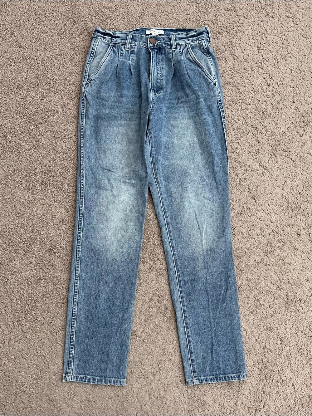 O'Neill Slim Straight Paperbag Pleated Jeans Womens 27